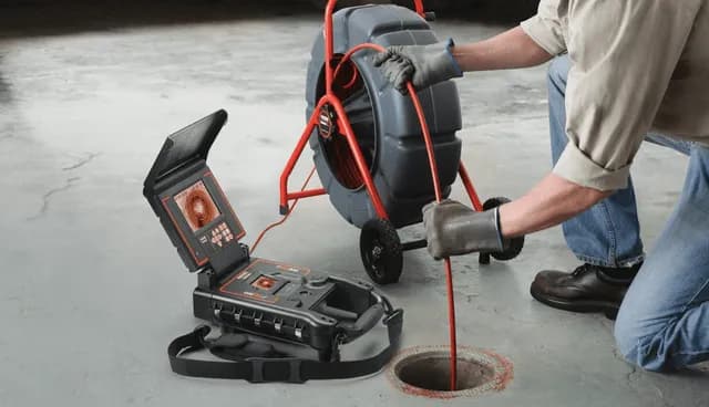 Professional sewer camera inspection